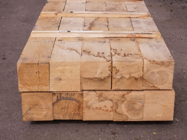 Fresh Sawn Oak Beams 200х200х2400 mm, green oak